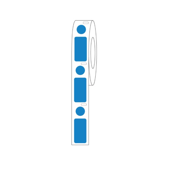 Direct Thermal Cryo 24x13mm & 9.5mm Dot for 1.5ml Tubes/Vials Blue